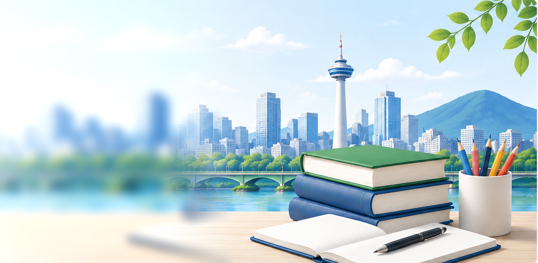 StudyRoute 책과 도시 학습 일러스트